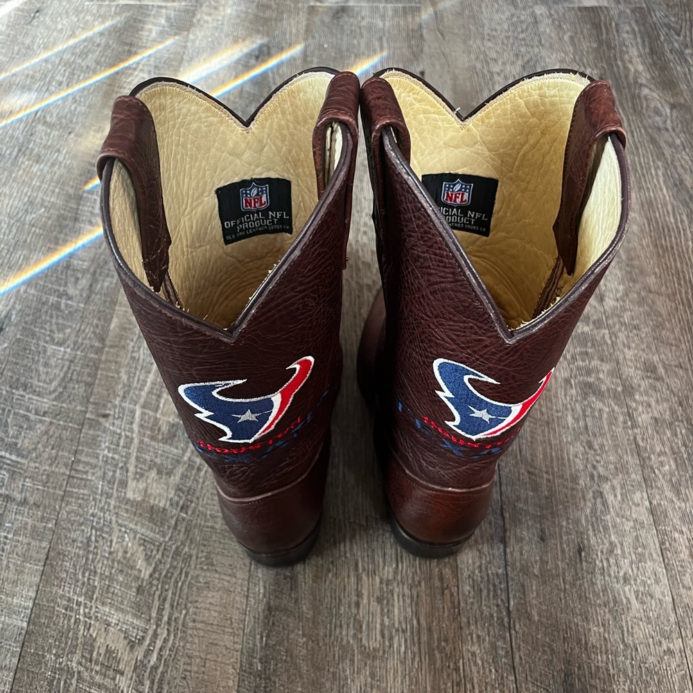 Houston Texans NFL‎ Old Pro Leather Goods Western Boots Size 8 - Picture 3 of 10